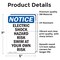 Signmission Electric Shock Hazard Risk Swim OSHA Notice Sign, Vinyl Decal, 5in W x 7in L, 2PK OS-2PACK-NS-D-57-V-11640 - alternate 3